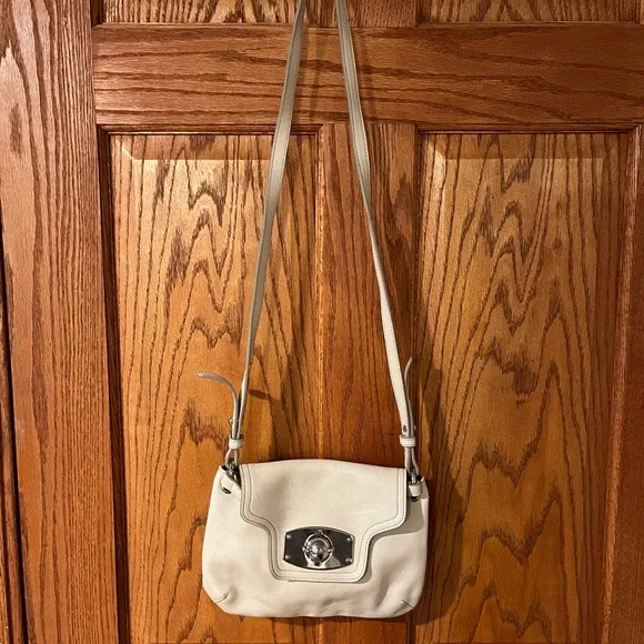 Cream Furla Leather Crossbody Bag - Picture 1 of 5